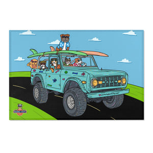 BARK CITY Ford Bronco Entry Rug Road Trip Party Beach Mountain Ski Surf Expedition Mud Room, Entry Protective Cool Fun Rug