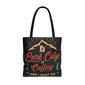PARK CITY IS CALLING Eco Friendly Shopping Tote Bag Love Utah for use everyday moose