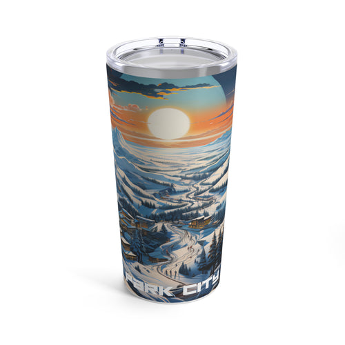 COFFEE TEA PARK CITY MOUNTAIN SUNRISE Perfect Tumbler : Unlock Daily Inspiration with a Park City Ski Original Tumbler - Mountain Art, Hot & Cold, Eco-Friendly, Office & Travel Use - Elevate Your Life!