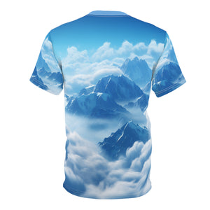 FUTURE PARK CITY CHAMONIX DREAM - Step into the Future of a LIFE Elevated in this Visionary World of Mountain Adventure and Fantasy. Original Park City Utah Designed Custom Unisex T-shirt - Ski Skiing Wasatch Nature Discovery