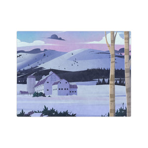 WARM COZY PARK CITY McPOLIN BARN Velveteen Minky Blanket Super Soft, Snuggle, Cozy Blanket Ski Chalet Cabin Utah