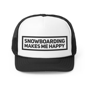 SNOWBOARDING PARK CITY MAKES ME HAPPY Trucker Cap Hat
