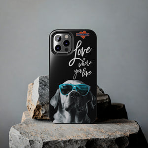 BARK CITY LOVE WHERE YOU LIVE Lab Lunettes Park City Dog Town Utah Iphone Protective Iphone Case