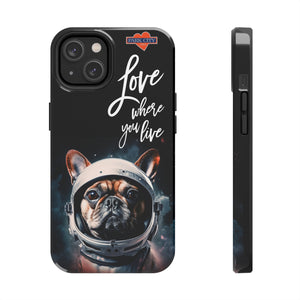 BARK CITY LOVE WHERE YOU LIVE Pug Space Pilot of Park City Dog Town Utah Iphone Protective Iphone Case