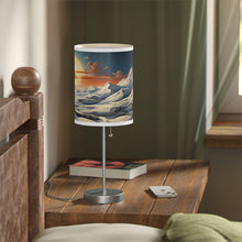 PARK CITY MOUNTAIN VISION - Elevate ambiance with our Park City FutureScape Awesome Mountain Art Ski Nightstand Lamp transports you to a Park City of the Future with a warm glow creates a cozy skiing vibe. Experience the mountain magic! Home Decor