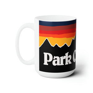 PARK CITY ALPENGLOW Coffee Tea Cocoa Enamel Ski Skiing Ceramic Mug 15oz