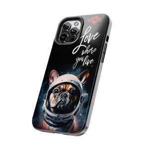 BARK CITY LOVE WHERE YOU LIVE Pug Space Pilot of Park City Dog Town Utah Iphone Protective Iphone Case
