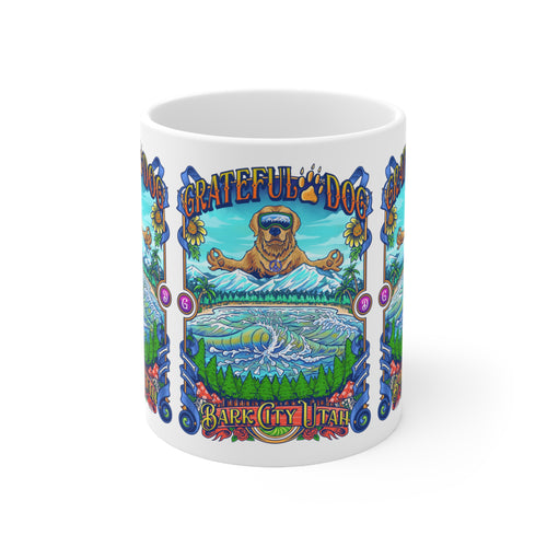 GRATEFUL DOG Trifecta Adventure Park City Utah Bark City Coffee Tea Ceramic Mug 11oz