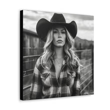 UTAH COWGIRL BLACK & WHITE PORTRAIT Spirt of the West "Mindy" Canvas Gallery