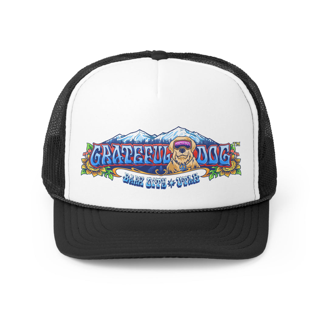 GRATEFUL DOG SAVANT Bark City Ski Surf Ride Aloha Park City Trucker Cap Hat