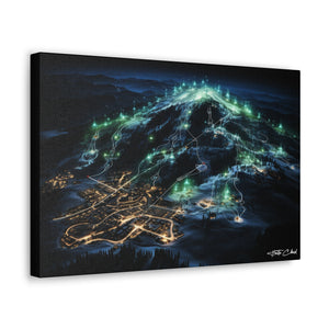 FUTURE PARK CITY ART UTOPIAN Original Inter-dimensional mountain ART by Haute Cloud – a mesmerizing blend of nature & mountain fantasy on Canvas Gallery in our Dreamscape Collection
