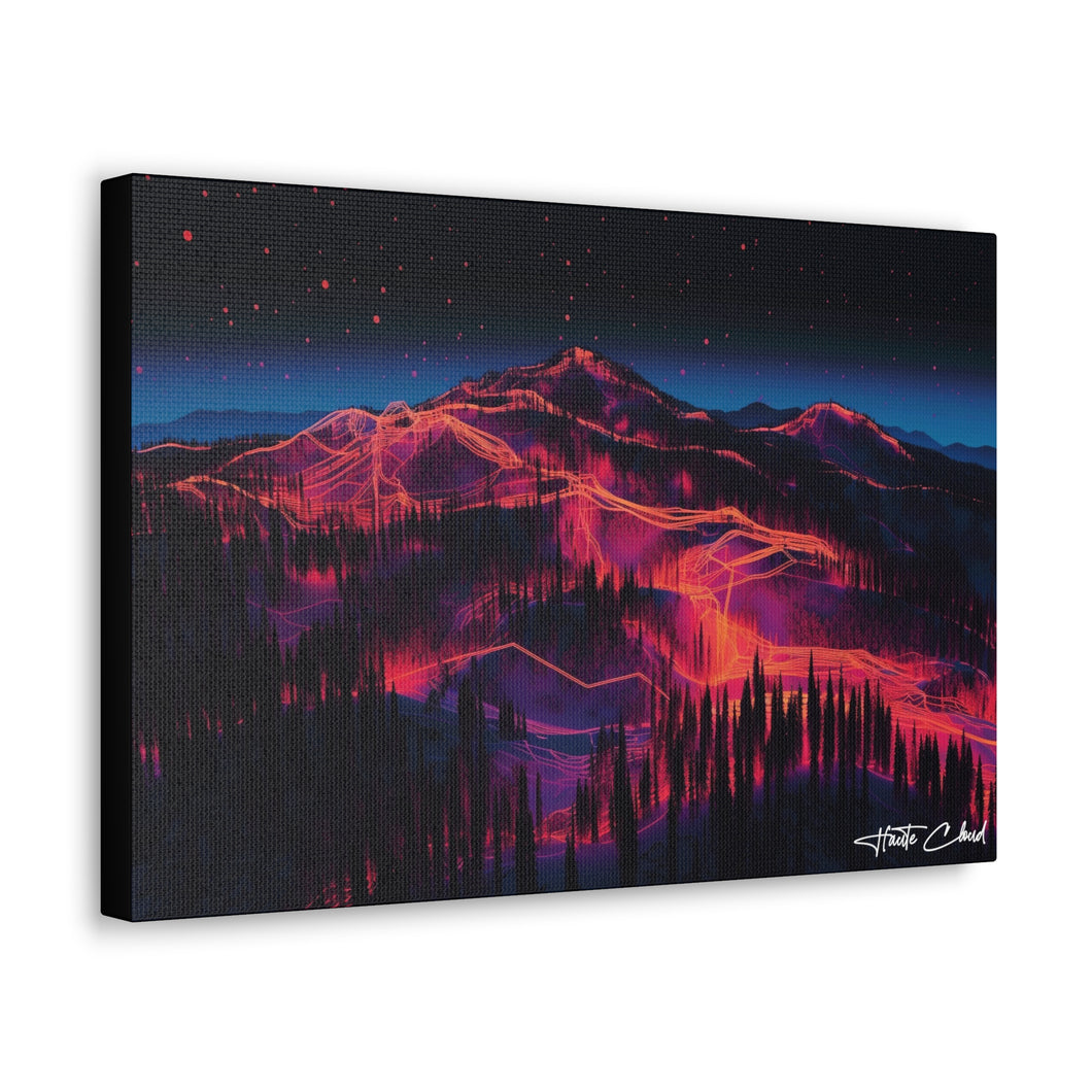 FUTURE PARK CITY ART ALUME Original Inter-dimensional mountain ART by Haute Cloud – a mesmerizing blend of nature & mountain fantasy on Canvas Gallery in our Dreamscape Collection