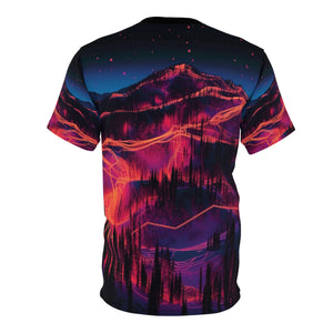 MOUNTAIN T-SHIRT FUTURE PARK CITY ALLUME - Step into the Future of a LIFE Elevated in this Visionary World of Mountain Adventure and Fantasy. Original Park City Utah Designed Custom Unisex T-shirt - Ski Skiing Wasatch Nature Discovery