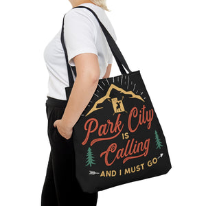 PARK CITY IS CALLING Eco Friendly Shopping Tote Bag Love Utah for use everyday moose