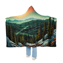 PARK CITY MOUNTAIN PARADISE Original Super Warm Fuzzy Cozy Hooded Sherpa Fleece Blanket Hoodie for lounging and Chill Snuggle Blanket Warm Soft Apres Ski