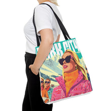 SHOP TOTE PARK CITY SASSY CHIC Chalet Shopping Ski Tote Bag Skiing Utah for everyday errands eco friendly retro poster style vintage art