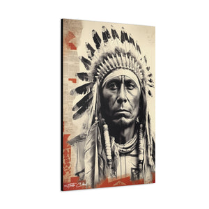 UTAH UTE NATION AHIGA (He Fights) Paiute Native American Original Western Canvas Pop Art Park City