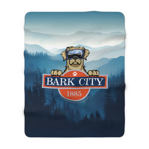 BARK CITY PARK CITY PATROL DOG "VINCE" Warm Cozy Sherpa Fleece Blanket