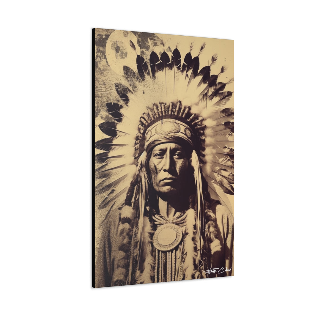 UTAH UTE NATION HIAMOVI (High Chief) Paiute Native American Original Western Canvas Pop Art Park City