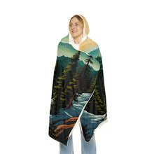 PARK CITY MOUNTAIN PARADISE Original Super Warm Fuzzy Cozy Hooded Sherpa Fleece Blanket Hoodie for lounging and Chill Snuggle Blanket Warm Soft Apres Ski