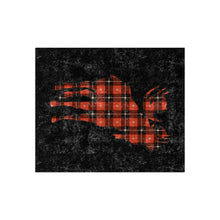 PARK CITY MOOSE In My Bed LUXE PLAID Crushed Velvet Blanket cozy and warm on the couch or in bed.