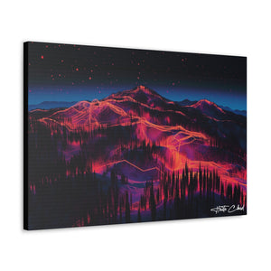 FUTURE PARK CITY ART ALUME Original Inter-dimensional mountain ART by Haute Cloud – a mesmerizing blend of nature & mountain fantasy on Canvas Gallery in our Dreamscape Collection