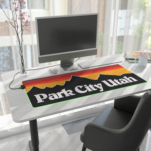 PARK CITY ALPENGLOW DELUXE Ski Fantasy LED Gaming Mouse Pad. Rule the Digital Slopes with Precision and LED Brilliance. Perfect Gamer Gift, Victory Awaits!