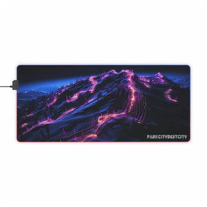 FUTURE PARK CITY ALPENGLOW - LED GAMING PRO PAD "Embrace the Dark Side with Our Ski Fantasy LED Gaming Mouse Pad! Rule the Digital Slopes with Precision and LED Brilliance. Your Victory Awaits - Seize it Now!"
