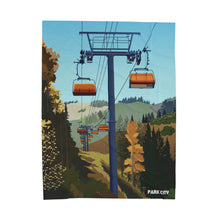 PARK CITY CANYONS OBX MAGIC CHAIRLIFT Soft Cozy Warm Comfy Snuggly Velveteen Plush Blanket Utah