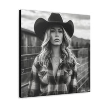 UTAH COWGIRL BLACK & WHITE PORTRAIT Spirt of the West "Mindy" Canvas Gallery