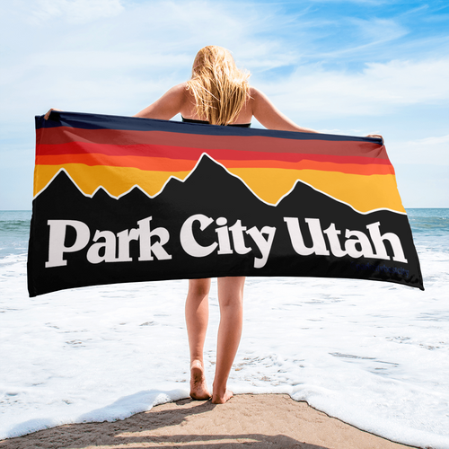 PARK CITY UTAH ALPENGLOW Mountain Life Print Towel