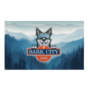 PARK CITY BARK CITY LOCAL PATROL DOG "MAX" Flag Ski Utah Wall Decor