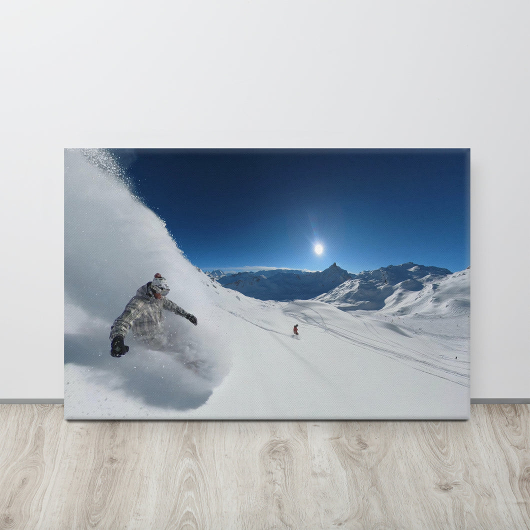 FRENCH ALPS COURCHEVEL 1850 PARK CITY SISTER CITY Custom Canvas Snowboard Print by Haute Cloud
