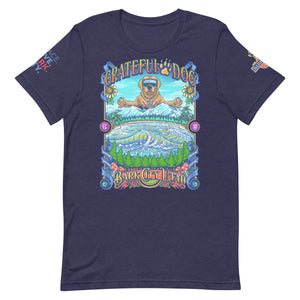 GRATEFUL DOG BARK CITY Park City Zen SKI Surf Ride Aloha Adventure Unisexy T-shirt