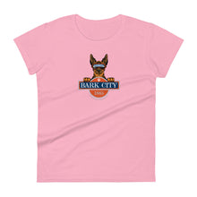Ladies BARK CITY "Rocky" Mascot Patrol Dog Women's short sleeve t-shirt