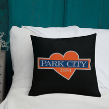 PARK CITY LOVE WHERE YOU LIVE Ski Heart Premium Throw Pillow
