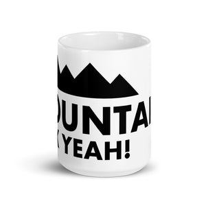 PC⚡BC MOUNTAINS F*CK YEAH Unisexy White glossy coffee mug